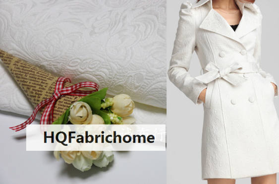 High quality off-white fabric, Embossed style, Thicken Jacquard fabric, brocade fabric, wedding dress fabric