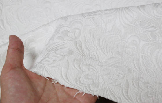 High quality off-white fabric, Embossed style, Thicken Jacquard fabric, brocade fabric, wedding dress fabric