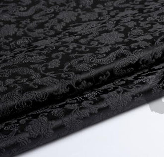 35%OFF-Wide black dragon brocade fabric, jacquard fabric, cosplay dress fabric, by the yard