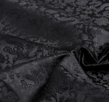 35%OFF-Wide black dragon brocade fabric, jacquard fabric, cosplay dress fabric, by the yard