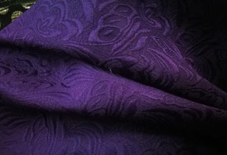 Sale, High quality Purple color jacquard fabric, Embossed style, Thicken Jacquard fabric, Wedding dress fabric for for Jackets