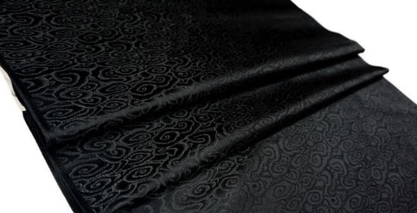 Black brocade fabric, jacquard fabric, clouds fabric, Chinese fabric, by the yard