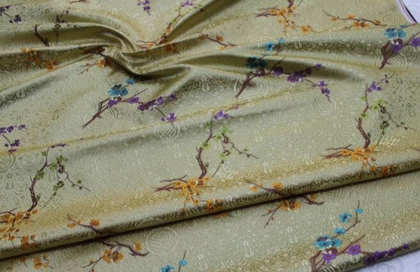 2 Color red/light yellow color brocade fabric, jacquard fabric, by the yard