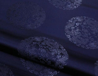 3 Color Navy Blue/Black/Pink Color Brocade Fabric, Dragon Style Jacquard Fabric, Tang-suit Dress Fabric, by the yard