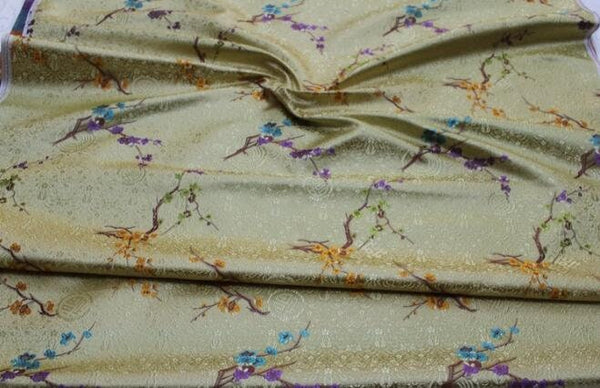 2 Color red/light yellow color brocade fabric, jacquard fabric, by the yard