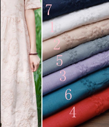 ON SALE, 7 Color 100% ramie fabric, thin ramie  fabric, Summer dress fabric, wholesale, by the yard