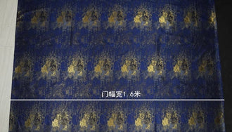 20%OFF-Fashion jacuqard fabric, blue gold style jacquard fabric, shiny jacquard, wedding fabric, by the yard