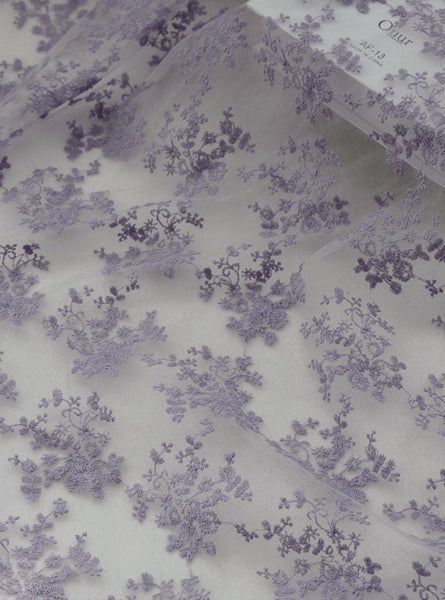 3 Color Light purple/white/off-white color mesh fabric with floral style, mesh fabric, mesh lace fabric, curtains mesh fabric