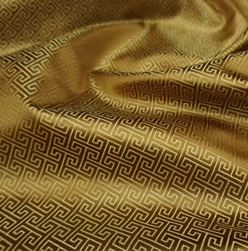 Camel Brown brocade fabric, jacquard fabric, Chinese costume fabric, by the yard