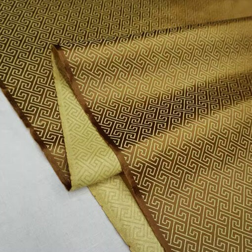 Camel Brown brocade fabric, jacquard fabric, Chinese costume fabric, by the yard