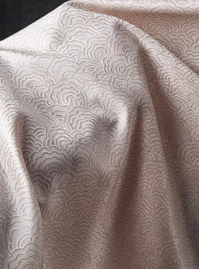 Water patterned jacquard fabric, cream color jacquard fabric, by the yard