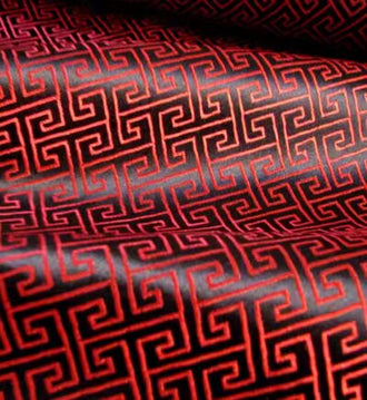 Chinese Traditional Auspicious Patterns Fabric, Black and Red Brocade Fabric, Jacquard Fabric, Lucky Pattern Fabric