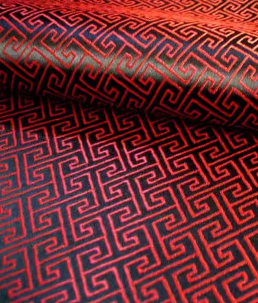 Chinese Traditional Auspicious Patterns Fabric, Black and Red Brocade Fabric, Jacquard Fabric, Lucky Pattern Fabric