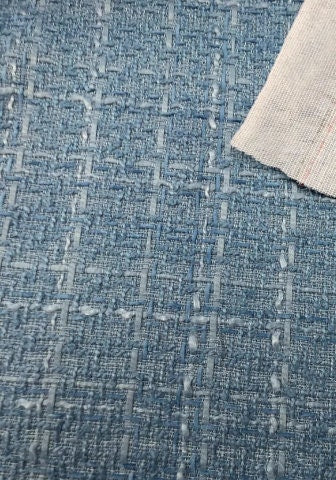 ON SALE,Autumn and Winter fabric, light grey blue color fabric, woven tweed fabric, , by the yard