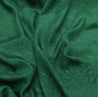 Hunter Green Color Flower Pattern Silk Jacquard Fabric, Wedding Dress Fabric,  Chinese Cheongsam Clothing Silk Fabric