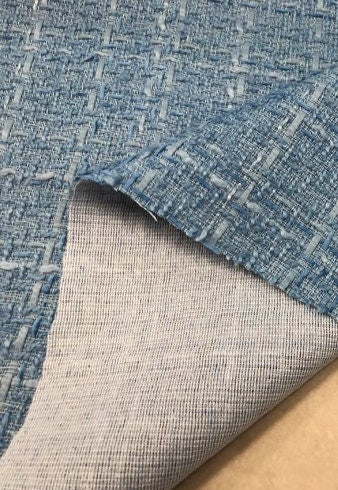 ON SALE,Autumn and Winter fabric, light grey blue color fabric, woven tweed fabric, , by the yard