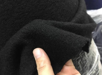 Black wool fabric thicken knitted woolen fabric, fabric by the yard