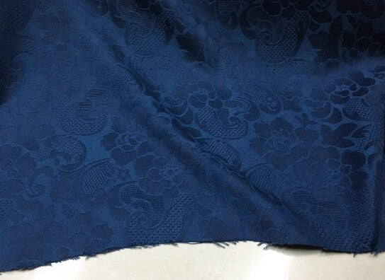 Blue flower jacquard fabric, polyester cotton fashion fabric, windbreaker fabric, by the fabric