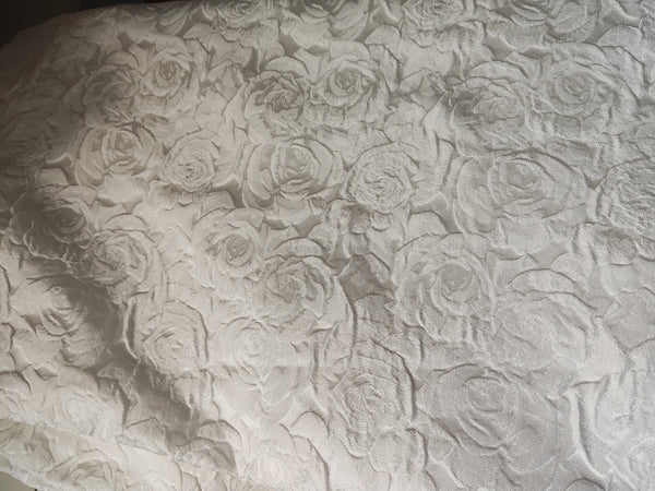 20%OFF-Fashion jacuqard fabric, off-white rose style jacquard fabric, wedding fabric, by the yard