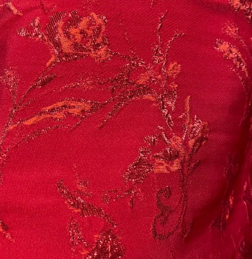 20%OFF-Fashion red color jacuqard fabric, rose style jacquard fabric, wedding fabric, by the yard