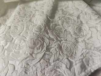 20%OFF-Fashion jacuqard fabric, off-white rose style jacquard fabric, wedding fabric, by the yard