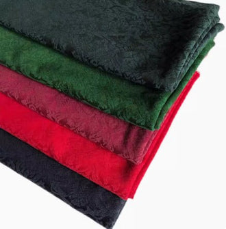 5 Color Red/dark green/black/navy blue/dark red color Double sided jacquard fabric, soft jacquard fabric, jacket fabric, by the yard