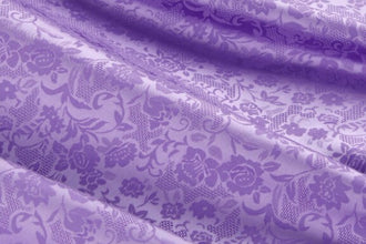 ON SALE, Silky and wrinkle resistant purple simulation silk flower flower dark patterned jacquard fabric qipao set dress fabric DIY