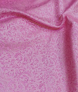 Pink Color Brocade Satin Fabric, High-end Nylon Fabric, Jacquard Fabric, Cosplay Dress Fabric,