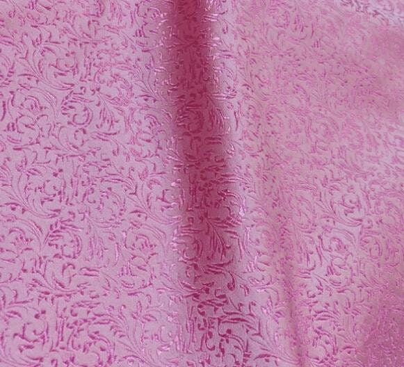 Pink Color Brocade Satin Fabric, High-end Nylon Fabric, Jacquard Fabric, Cosplay Dress Fabric,