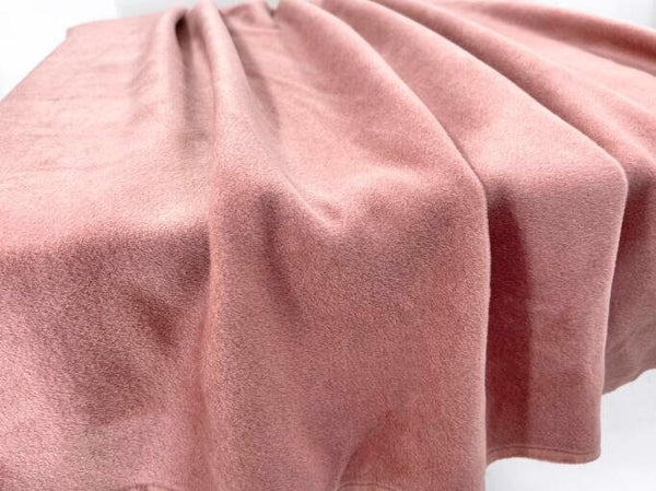 Soft and glossy gray pink  cashmere wool fabric, smooth wool, long wool fabric, autumn and winter coat windbreaker fabric