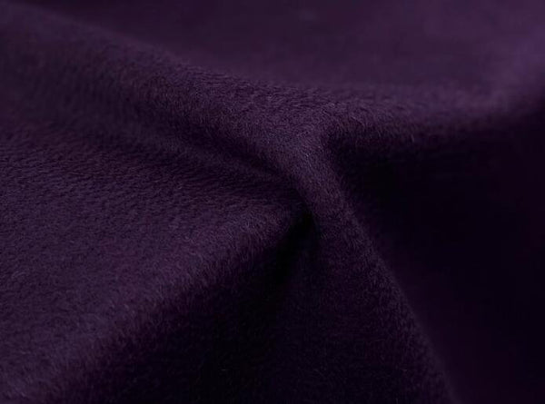 Dark purple wool fabric, glossy water ripple pattern cashmere wool fabric, for autumn and winter coat jacket fabric