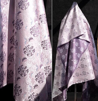 Wide fabric, light purple color jacquard fabric, Chinese style brocade fabric, wedding dress fabric,  cosplay dress fabric