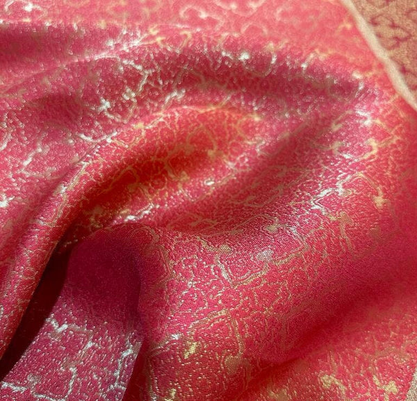 Wide Brocade Fabrc, Red Gold Color Brocade Satin Fabric, Ruyi Cloud Pattern Fabric, Jacquard Fabric, Jacket Dress Fabric