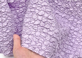 Relief jacquard, light purple elastic jacquard fabric, 3D pattern jacquard fabric, skirt Hanfu designer fabric