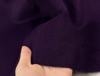 Dark purple wool fabric, glossy water ripple pattern cashmere wool fabric, for autumn and winter coat jacket fabric