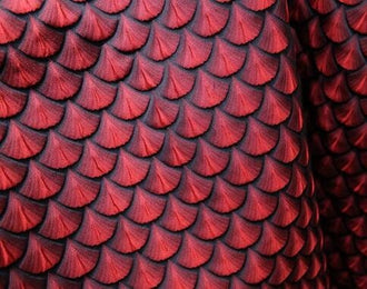 Black red jacquard fabric, Fish scale style jacquard fabric, Cosplay dress fabric, by the yard