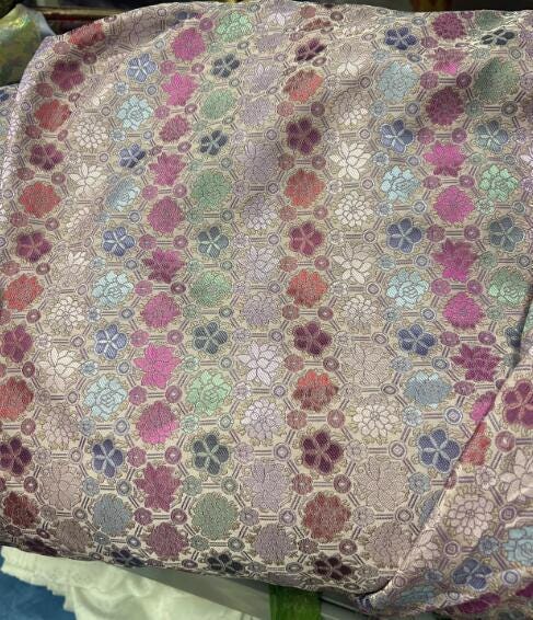 Wide brocade fabric, light pink color brocade fabric, jacquard brocade fabric, by the yard