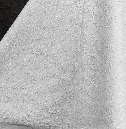 Off-white Color Jacquard Texture Fabric, Wedding Jacquard Fabric, Designer Fabric, Relief Fabric, Pleated Texture Background Fabric