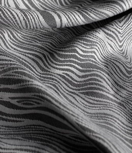 Black gray wavy pattern jacquard fabric, Cosplay dress jacquard fabric, jacket dress fabric by the yard