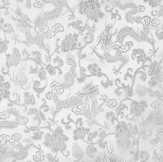 Off-white color brocade fabric with dragon pattern, jacquard fabric, wedding dress fabric, fabric by the yard-59inches/150cm