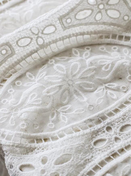 High Quality White Color Lace Fabric, Wedding Lace Fabric, Hollow Out Lace Fabric, Fashion Lace For Wedding