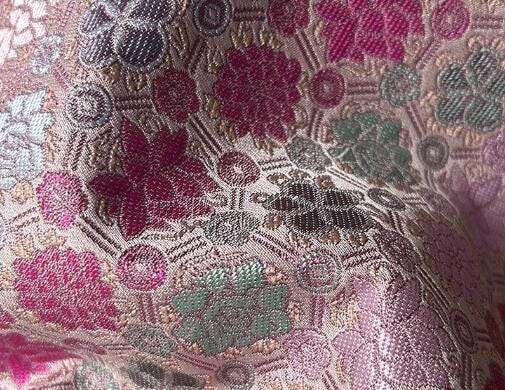 Wide brocade fabric, light pink color brocade fabric, jacquard brocade fabric, by the yard