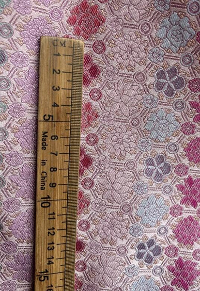 Wide brocade fabric, light pink color brocade fabric, jacquard brocade fabric, by the yard