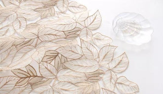 Champagne color organza lace fabric, gold thread embroidered lace fabric, leaf hollowed out embroidered fabric, fabric by the yard