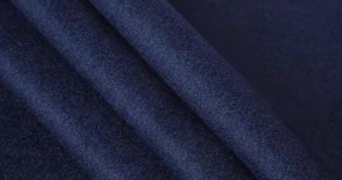 Navy blue color fabric, wool cashmere fabric , Autumn fabric, by the yard