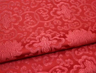 Wide fabric, red color brocade fabric, jacquard brocade fabric, wedding dress fabric, Cosplay dress fabric, fabric by the yard