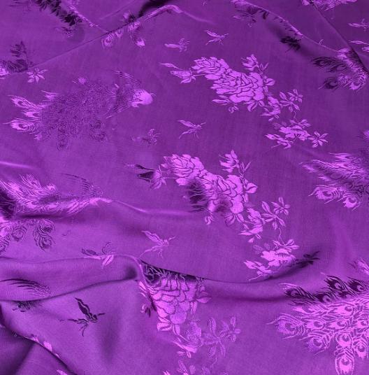 30%OFF-9Color New Chinese style jacquard fabric with peony and peacock pattern ,  Cosplay dress fabric, fabric by the yard