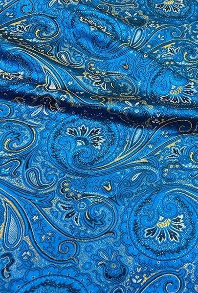 Wide brocade fabric, blue color brocade fabric with flower pattern, jacquard fabric, by the yard-59inches wide