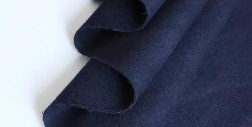 Navy blue color fabric, wool cashmere fabric , Autumn fabric, by the yard