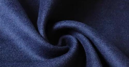 Navy blue color fabric, wool cashmere fabric , Autumn fabric, by the yard